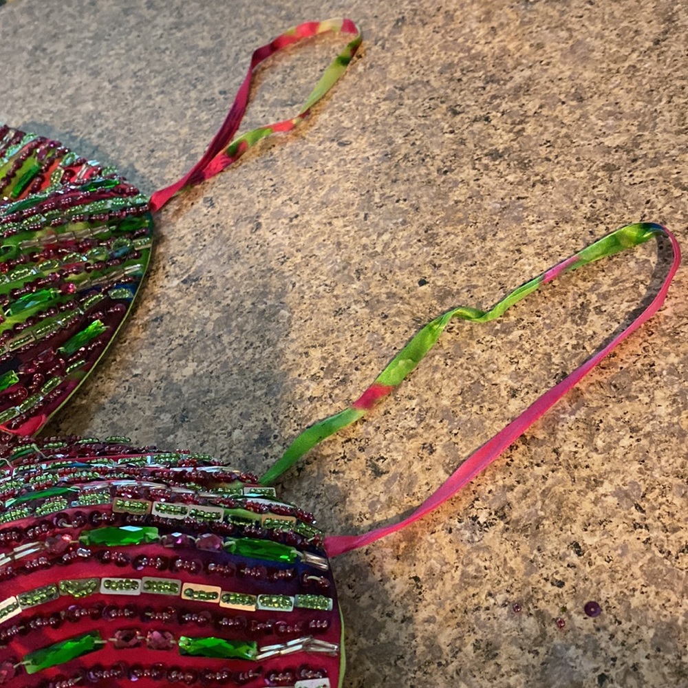 Clarisse Beaded Upper 100% Silk Shell, Prom Pageant or Evening Gown With FLAWS 4 - Picture 9 of 17